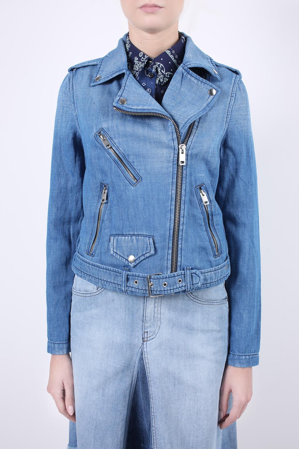 Blue Denim Biker Jacket Diesel - Vitkac Canada